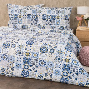 Lenjerie pat 4Home Azul bumbac creponat, 140 x 220 cm, 70 x 90 cm