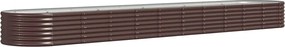 vidaXL Strat înălțat grădină 440x80x36 cm oțel galvanizat