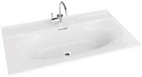 Lavoar incastrat Rune Asger dreptunghiular 81 cm alb lucios