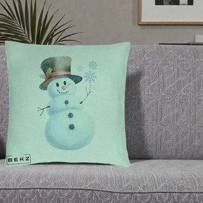 Perna Decorativa Om de Zapada cu Joben si Vasc, 40x40 cm, Verde Menta, Husa Detasabila, Perna Inclusa, BEKZ®