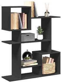 vidaXL Bibliotecă/separator cameră negru 92x29x112 cm lemn prelucrat