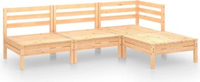 vidaXL Set mobilier de grădină, 4 piese, lemn masiv de pin