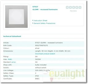 Set 3 spot incastrabile GLENN 87027 EL