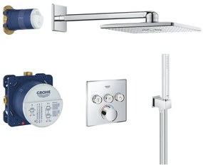 Sistem de dus Grohe SmartControl 3 iesiri incastrat patrat fara termostat
