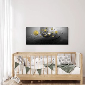 Tabloul cu bile abstracte aurii (120x50 cm)