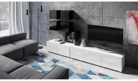 Mobilier living Calabria C18 (Negru + Alb) (fără iluminat). 1051669