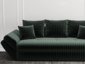 Canapea extensibilă dumonde cu ladă de depozitare si sezut confortabil din spuma high-density, Loana Ambience Green 250x100 cm