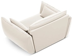 Fotoliu bej cu tapițerie din catifea Vanda – Mazzini Sofas