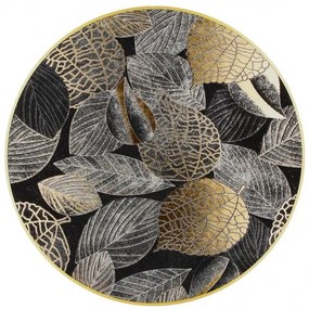 Tablou decorativ in ulei multicolor din metal si panza, ∅ 90,8 cm, Coralie Bizzotto