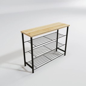 Pantofar/ Dulap pantofi Henrich (Stejar + Negru). 1073538