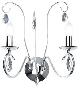 Aplică de cristal Orion WA 2-1093/2 ALESSIA 2xE14/40W/230V crom lucios