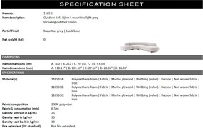 Canapea design modern LUX Bjorn L, mauritius grey