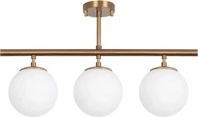 Lustra ATMACA 10270, auriu/alb, metal/alb, 60x15x37 cm
