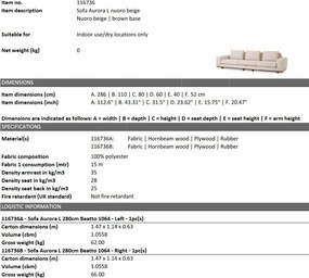 Canapea 3 locuri eleganta design LUX Aurora L, Nuoro beige