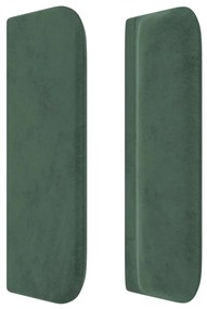 Tablie pat cu aripioare verde inchis 83x16x78 88 cm catifea 1, Verde inchis, 83 x 16 x 78 88 cm