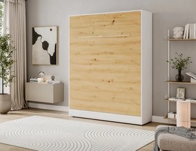 Pat rabatabil Devesto Vertical Wall 160 Artisan Eiche LED, 160x200 cm – Artisan Eiche