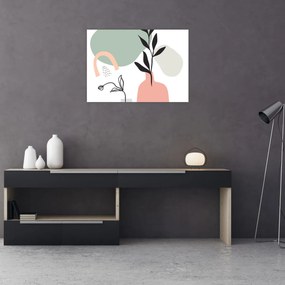 Tablou pe sticlă - Flori într-o vază N⁰3 (70x50 cm)