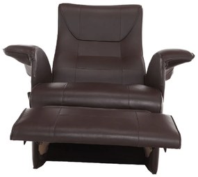 Fotoliu relaxant, piele eco maro , ROMELO C3
