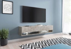 Expedo Comodă TV MENDES A 140, 140x30x32, beton, cu iluminare LED