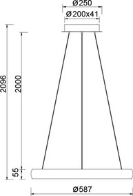Lustra LED suspendata design circular FLATS I