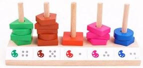 Jucărie Montessori din lemn cu sortator de forme