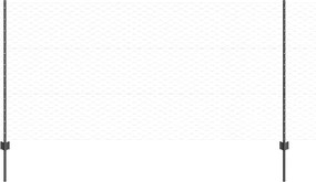 vidaXL Gard cu Stâlp Gri 1,2 x 10 m Oțel și PVC