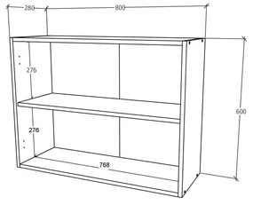 Corp Superior haaus, 2 Usi, Lemn Natural/Alb, 80 x 30 x 60 cm