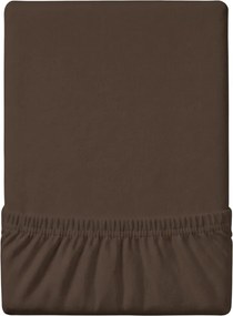 Cearsaf Jersey ALVORA 180x200 cm maro inchis