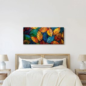 Tablou - Mozaic din frunze (120x50 cm)
