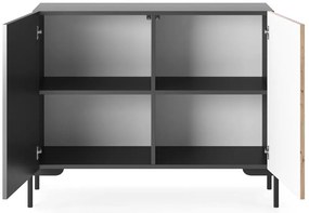 Dulap Lamellito L3  (negru + stejar). 1098814