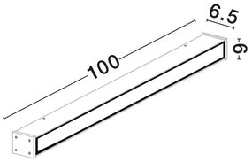 Aplica LED iluminat exterior IP65 NOVA L-100cm
