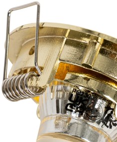 Set de 6 spoturi incastrate aurii GU10 35mm - Edu