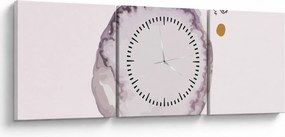 Tablou - Minimalism violet N⁰4 (cu ceas) (90x30 cm)