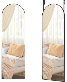 Oglindă de lungime întreagă 120x40cm , curbată,Cadru din aliaj de aluminiu Sticlă securizata, neagra