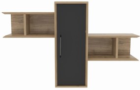 Sistem cu rafturi Olidella (Nuc + negru). 1106732