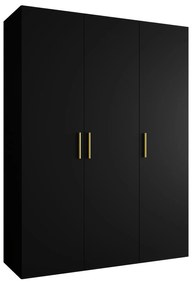 Dulap de haine 150 cm Borry 1 (Negru + Auriu). 1125763