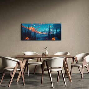Tablou - Camping în munți (120x50 cm)