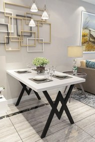 Masa bucatarie  texturata, Alb,120x80x75 cm, 30409