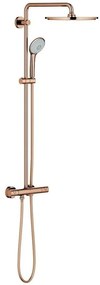 Coloana dus cu baterie si termostat Grohe Euphoria 310, cupru (warm sunset)