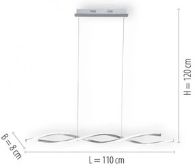 Lustră LED pe cablu dimabilă POLINA 2xLED/10,2W/230V Paul Neuhaus 9142-55