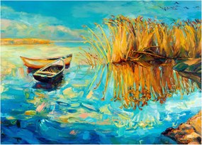 Tablou - Lacul cu bărci (70x50 cm)