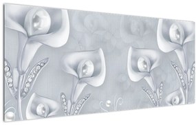 Tablou - Flori de perle (120x50 cm)