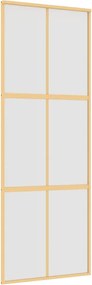 vidaXL Ușă glisantă, auriu, 76x205 cm, sticlă ESG mată și aluminiu