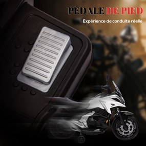 AIYAPLAY Moto electrică pentru copii, motocicletă Honda pentru copii 3-6 ani cu muzică, faruri alb | Aosom Romania