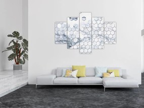 Tablou - Hexagoane marmură (150x105 cm)