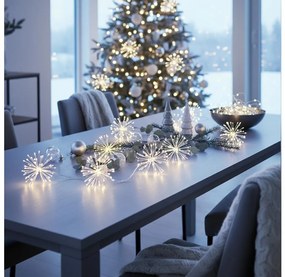 Brilagi - Instalație luminoasă LED de exterior pentru Crăciun, 150 LED, 5 m, IP44, alb rece, efect de artificii