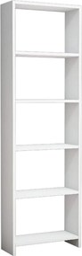 Biblioteca NEW, alb, PAL melaminat, 50x20x160 cm