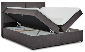 Pat matrimonial Boxspring 165 cm Alyce (verde) (cu saltele). 1027451