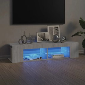 Comoda TV cu lumini LED, gri sonoma, 135x39x30 cm 1, sonoma gri
