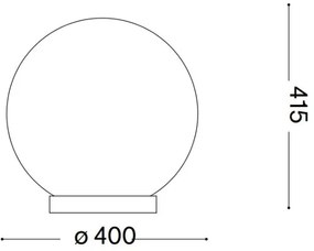 Lampă de masă Ideal Lux CARTA 1xE27/25W/230V d. 40 cm alb